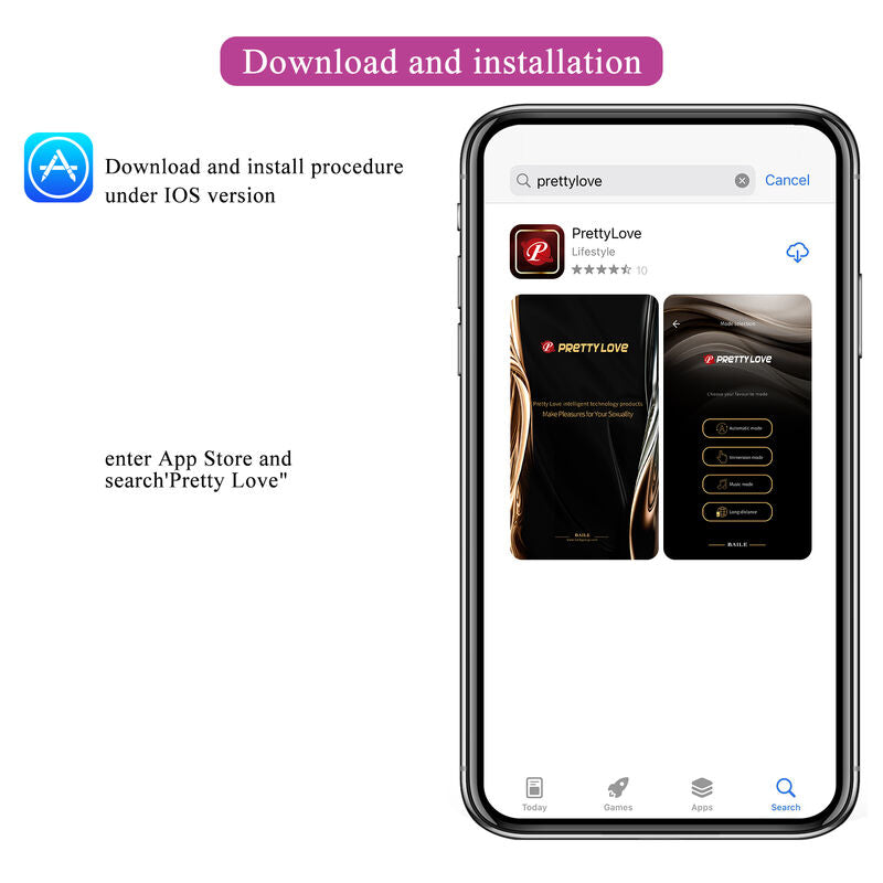 PRETTY LOVE - VIBRATORE ELETTROSHOCK HECTOR CON CONTROLLO APP VIOLA