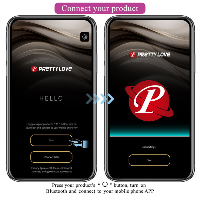 PRETTY LOVE - VIBRATORE ELETTROSHOCK HECTOR CON CONTROLLO APP VIOLA