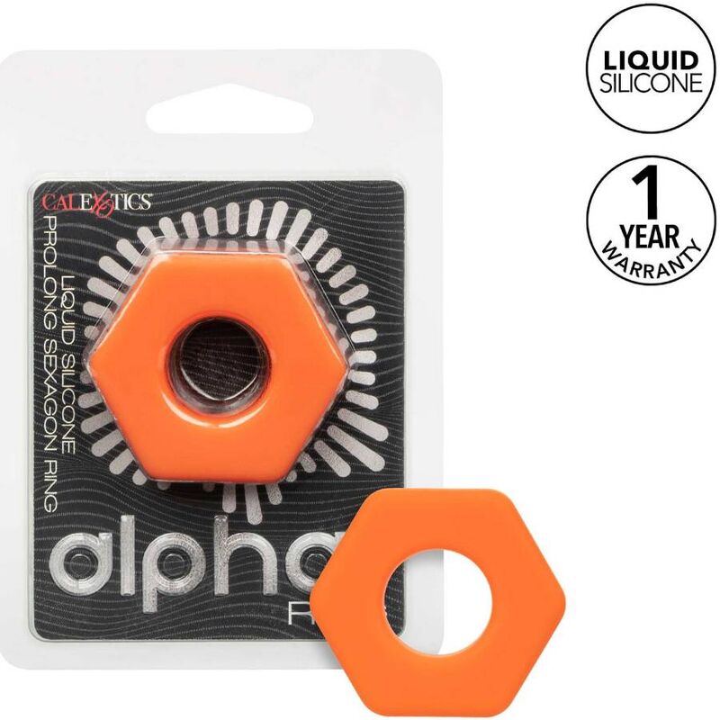 CALEXOTICS - ALPHA PROLONG SEXAGON RING ARANCIONE