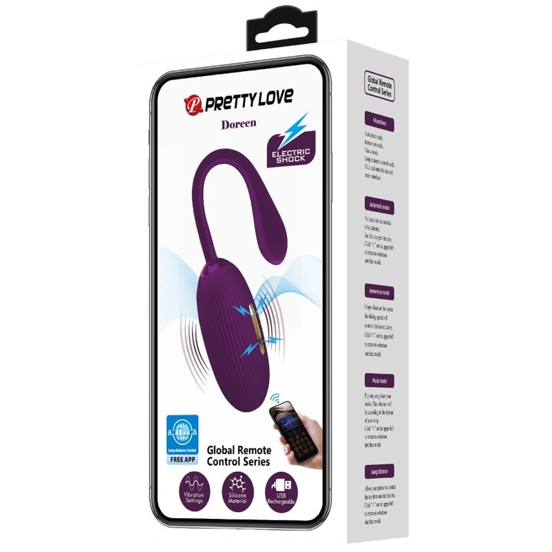 PRETTY LOVE - UOVO VIBRANTE RICARICABILE DOREEN PURPLE