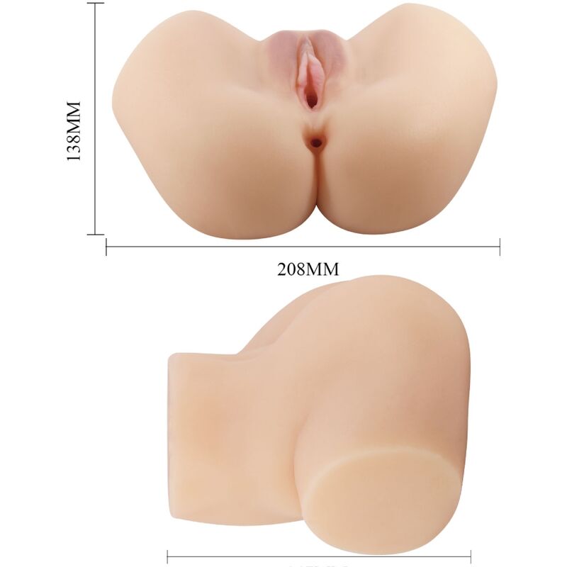 CRAZY BULL - VIBRATORE REALISTICO HAILEY CON VAGINA E ANO