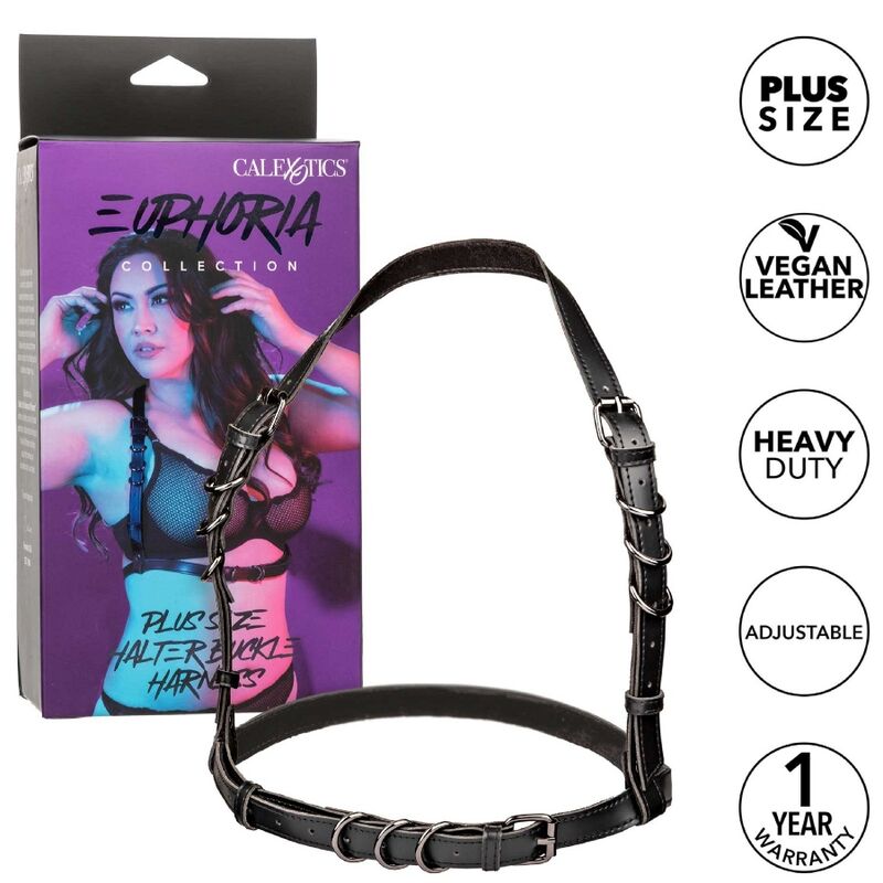 CALEXOTICS - EUPHORIA ARNÉS CON HEBILLA PARA CABALLERO TALLA GRANDE NEGRO