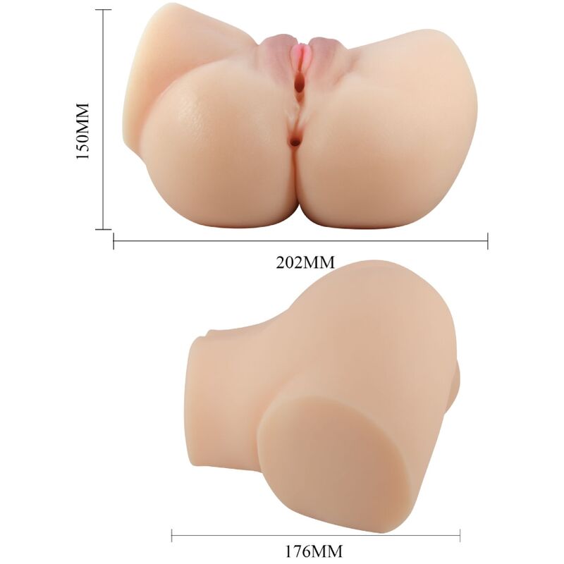 CRAZY BULL - VIBRATORE REALISTICO EMILIA CON VAGINA E ANO