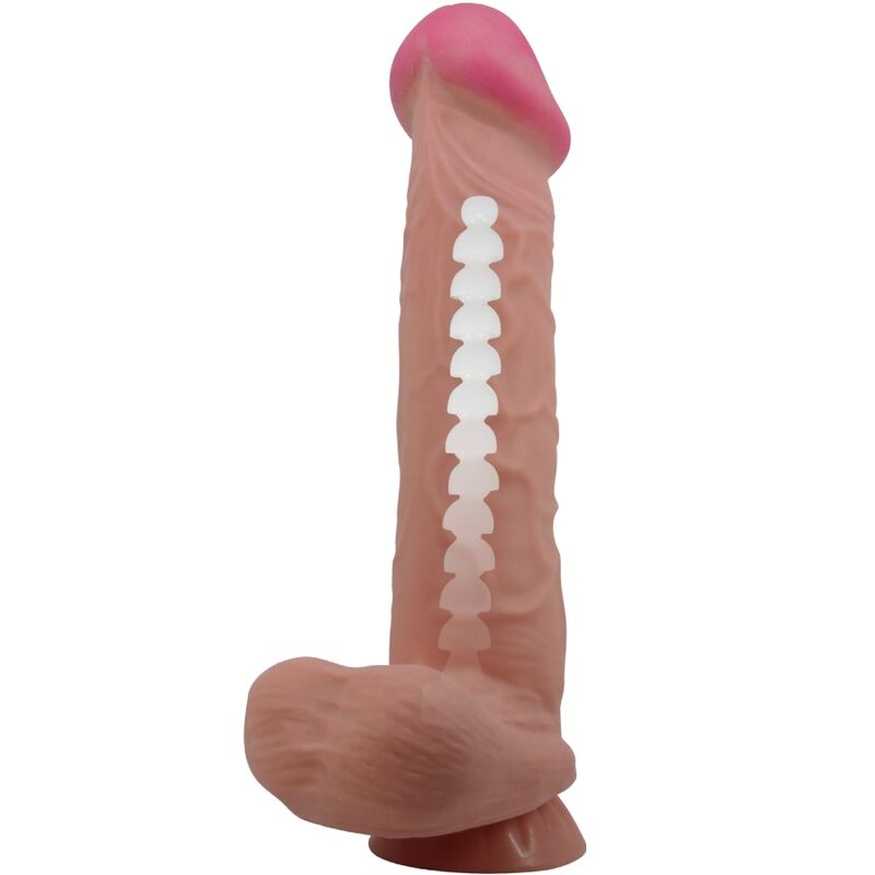 PRETTY LOVE - DILDO REALISTA SERIE PIEL DESLIZANTE CON VENTOSA PIEL DESLIZANTE MARRÓN 26 CM