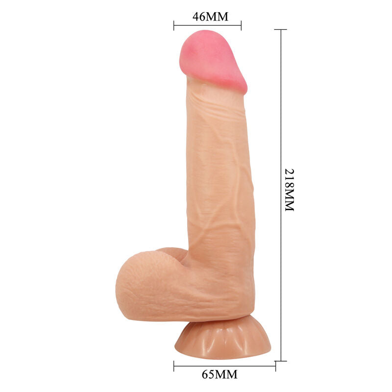 PRETTY LOVE - DILDO REALISTA SERIE PIEL DESLIZANTE CON VENTOSA DESLIZANTE 21,8 CM
