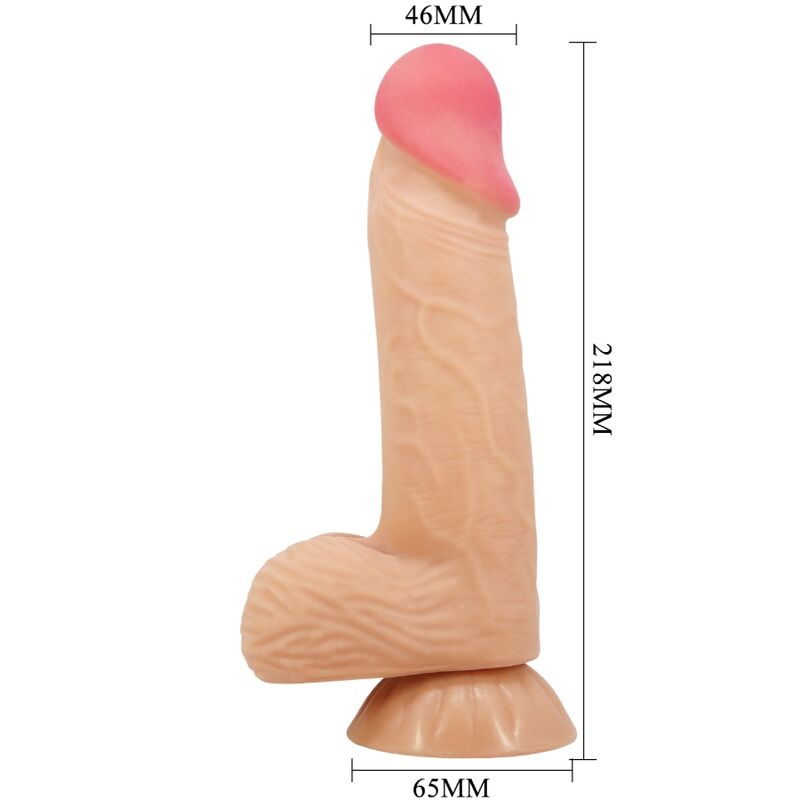 PRETTY LOVE - DILDO REALISTA SERIE PIEL DESLIZANTE CON VENTOSA DESLIZANTE 20,6 CM