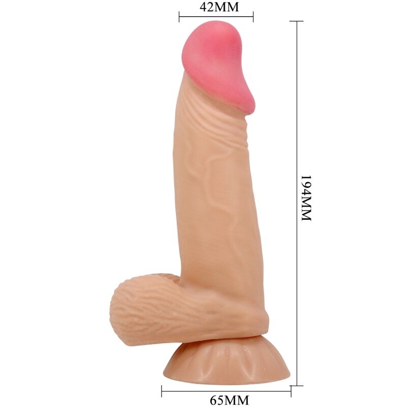PRETTY LOVE - DILDO REALISTICO SERIE SLIDING SKIN CON VENTOSA SLIDING SKIN 19,4 CM