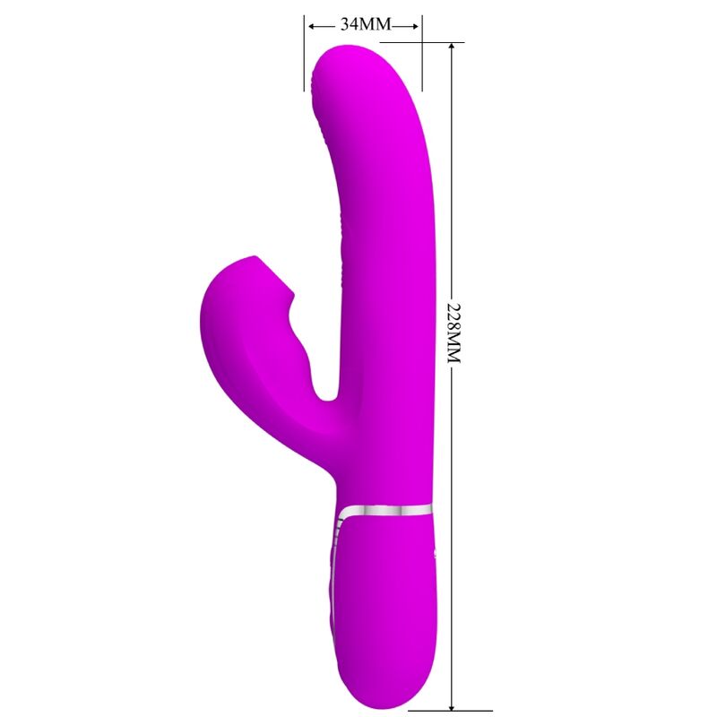 PRETTY LOVE - PERLITA VIBRATORE MULTIFUNZIONE 3 IN 1 PUNTO G VIOLA