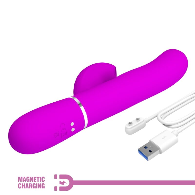 PRETTY LOVE - PERLITA VIBRATORE MULTIFUNZIONE 3 IN 1 PUNTO G VIOLA