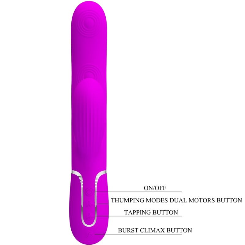 PRETTY LOVE - PERLITA VIBRATORE MULTIFUNZIONE 3 IN 1 PUNTO G VIOLA