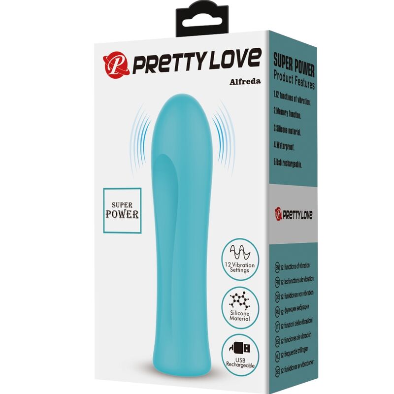 PRETTY LOVE - ALFREDA SUPER POWER VIBRATOR VERDE ACQUA