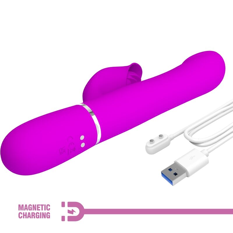PRETTY LOVE - VIBRATORE CONIGLIO PERLE VIOLA