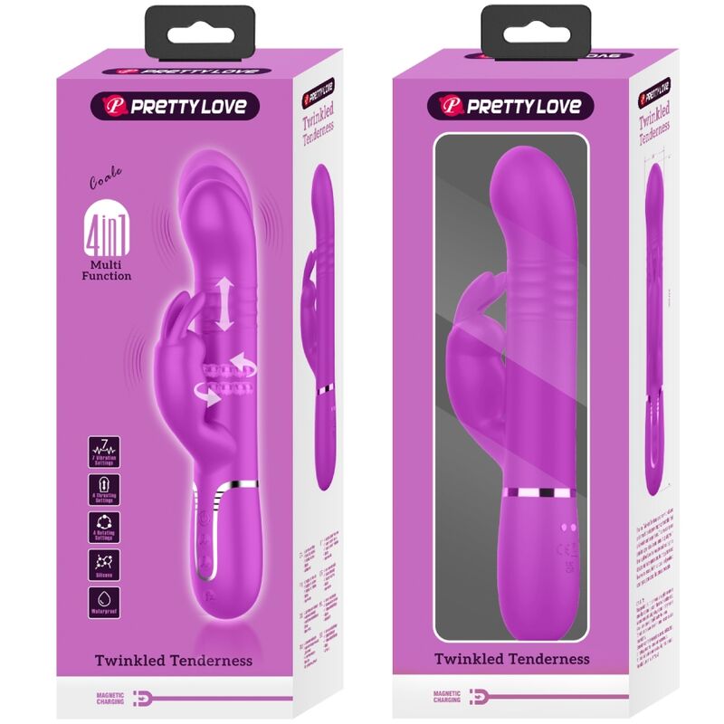 PRETTY LOVE - VIBRATORE CONIGLIO COALE PERLE VIOLA