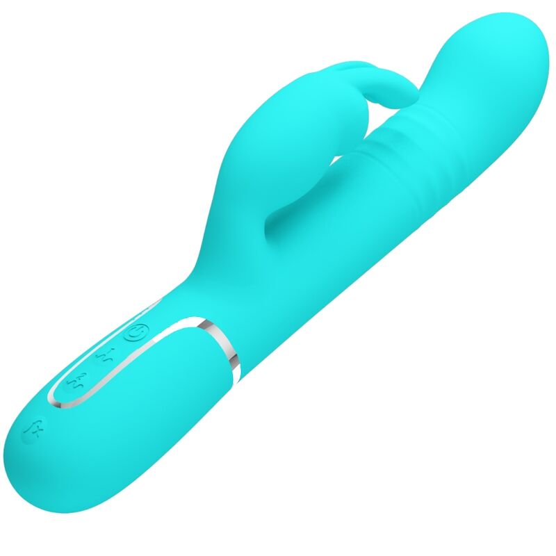 PRETTY LOVE - VIBRATORE CONIGLIO COALE PERLE VERDE ACQUA
