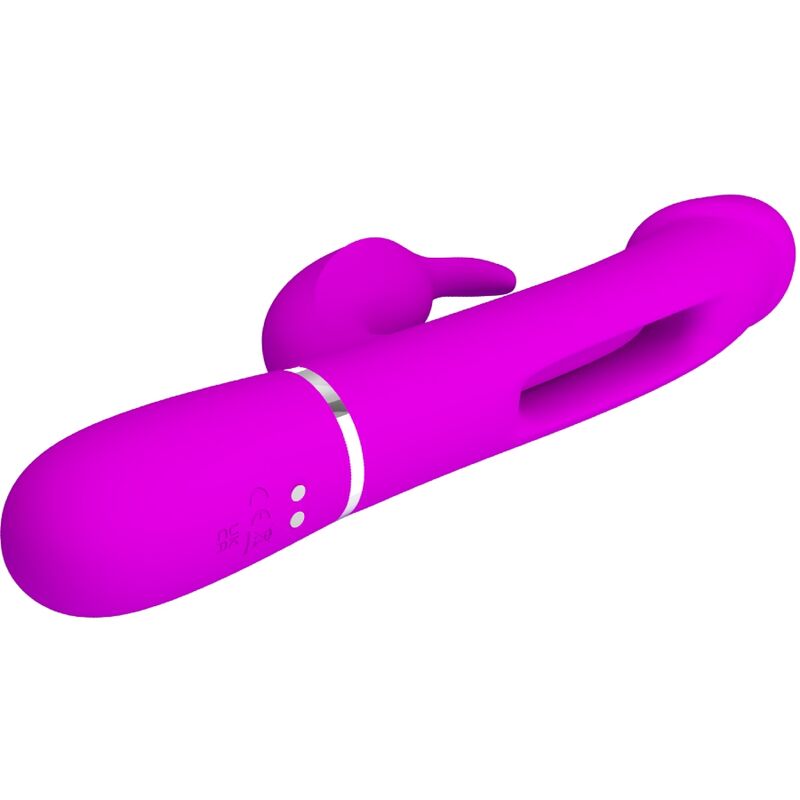 PRETTY LOVE - KAMPAS RABBIT 3 IN 1 VIBRATORE MULTIFUNZIONE CON LINGUA FUCSIA