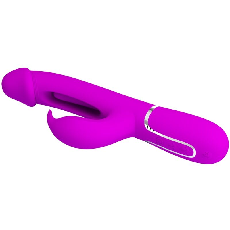 PRETTY LOVE - KAMPAS RABBIT 3 IN 1 VIBRATORE MULTIFUNZIONE CON LINGUA FUCSIA