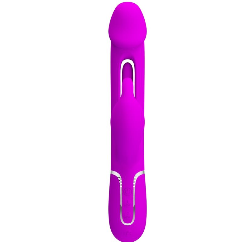 PRETTY LOVE - KAMPAS RABBIT 3 IN 1 VIBRATORE MULTIFUNZIONE CON LINGUA FUCSIA