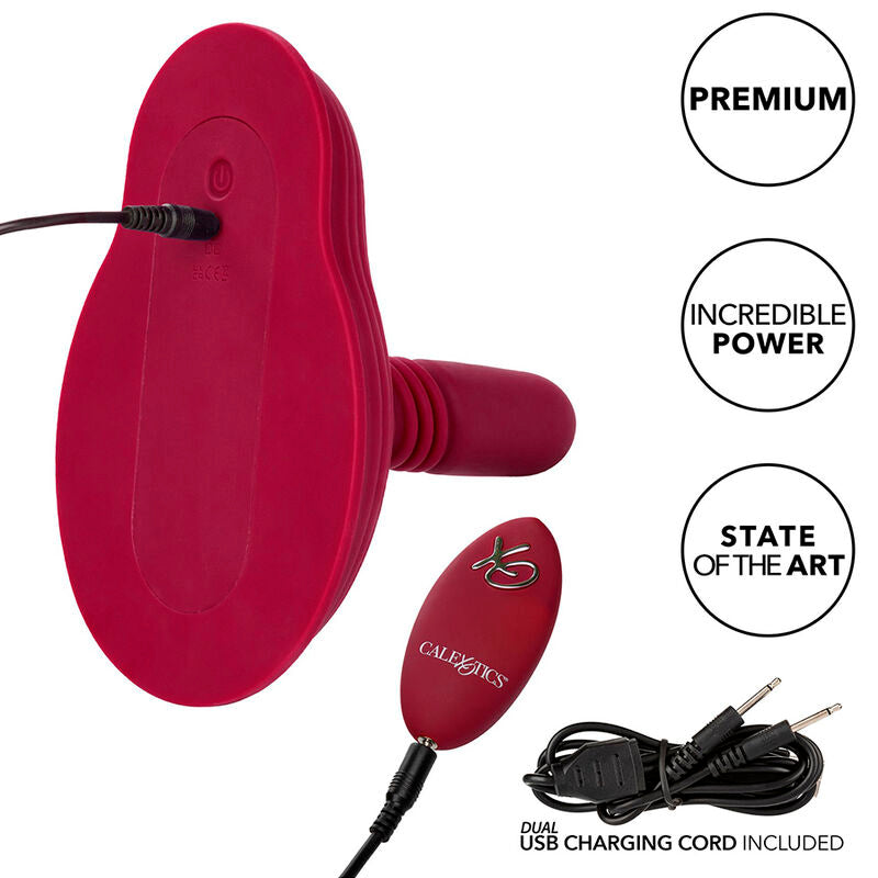 CALEXOTICS - RIDER MASSAGER DOPPIO MOTORE TELECOMANDO ROSSO