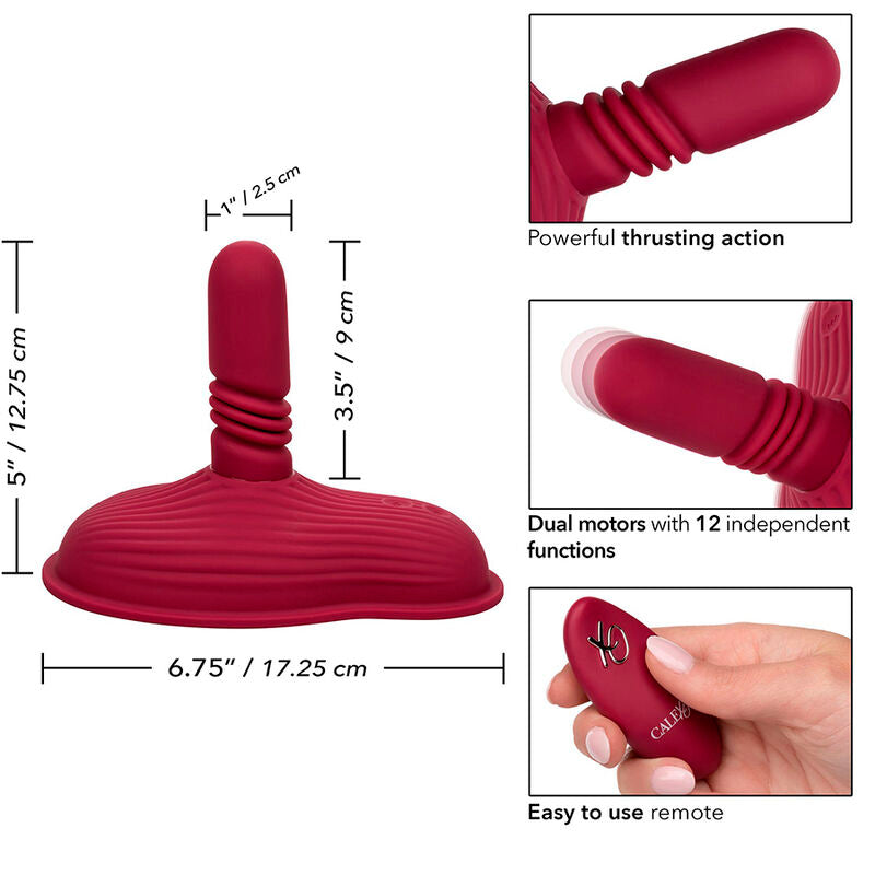 CALEXOTICS - RIDER MASSAGER DOPPIO MOTORE TELECOMANDO ROSSO