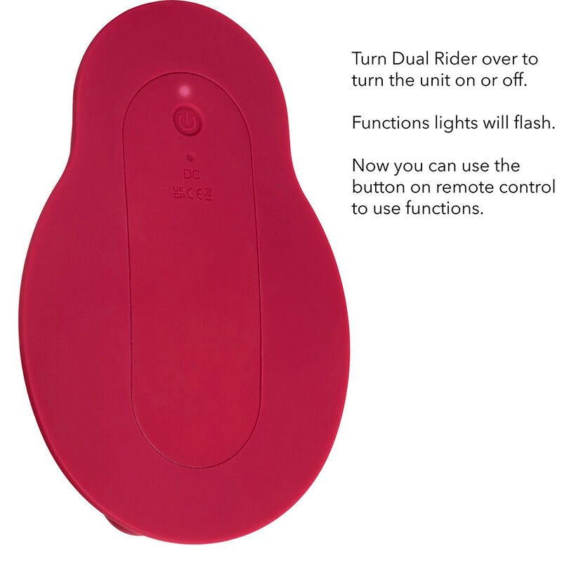CALEXOTICS - RIDER MASSAGER DOPPIO MOTORE TELECOMANDO ROSSO