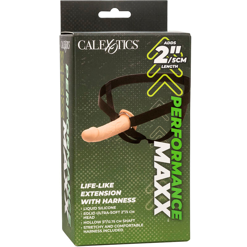 CALEXOTICS - PERFORMANCE MAXX ESTENSIONE REALISTICA CON IMBRACATURA PELLE CHIARA
