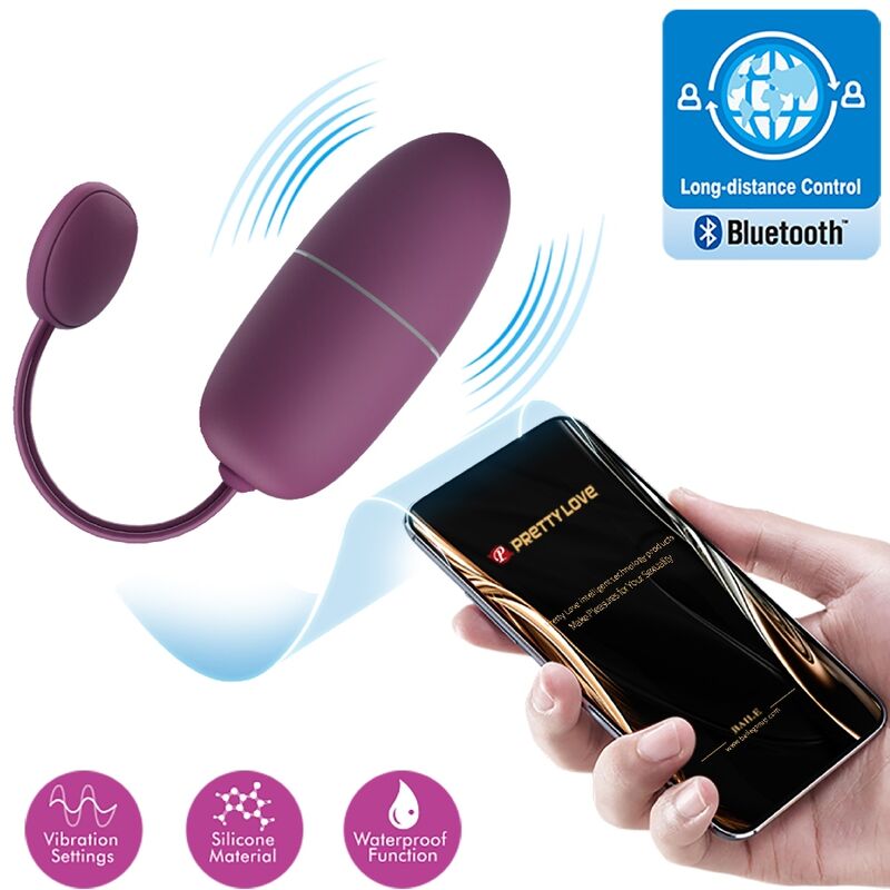 PRETTY LOVE - UOVO VIBRANTE NINFA CONTROLLATO DA APP LILA