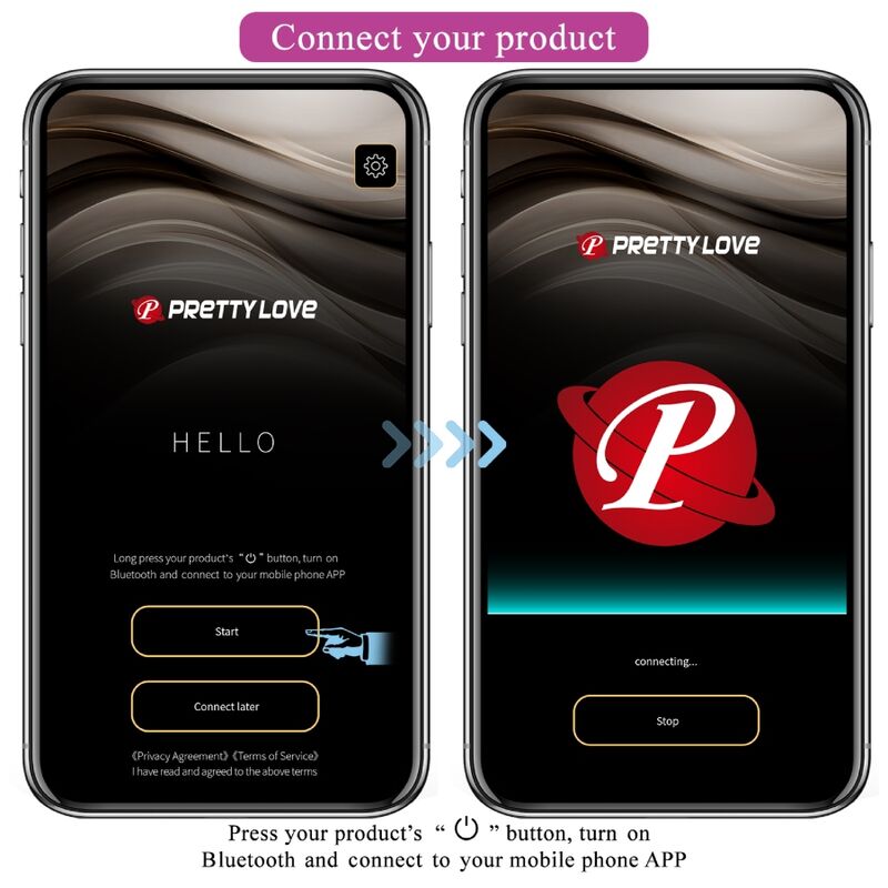PRETTY LOVE - UOVO VIBRANTE NINFA CONTROLLATO DA APP LILA