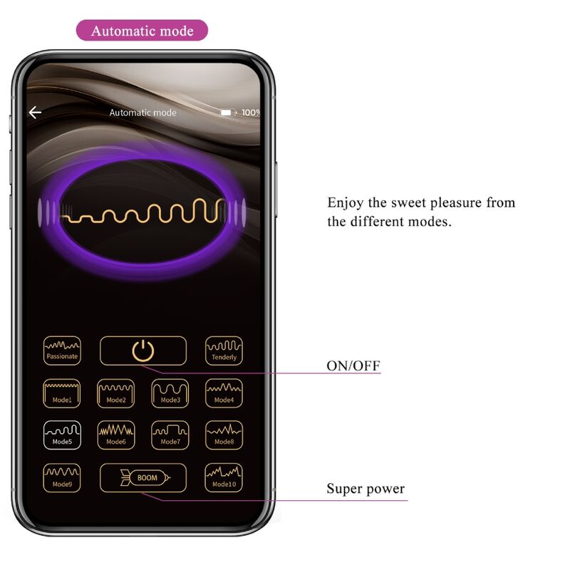 PRETTY LOVE - UOVO VIBRANTE NINFA CONTROLLATO DA APP LILA