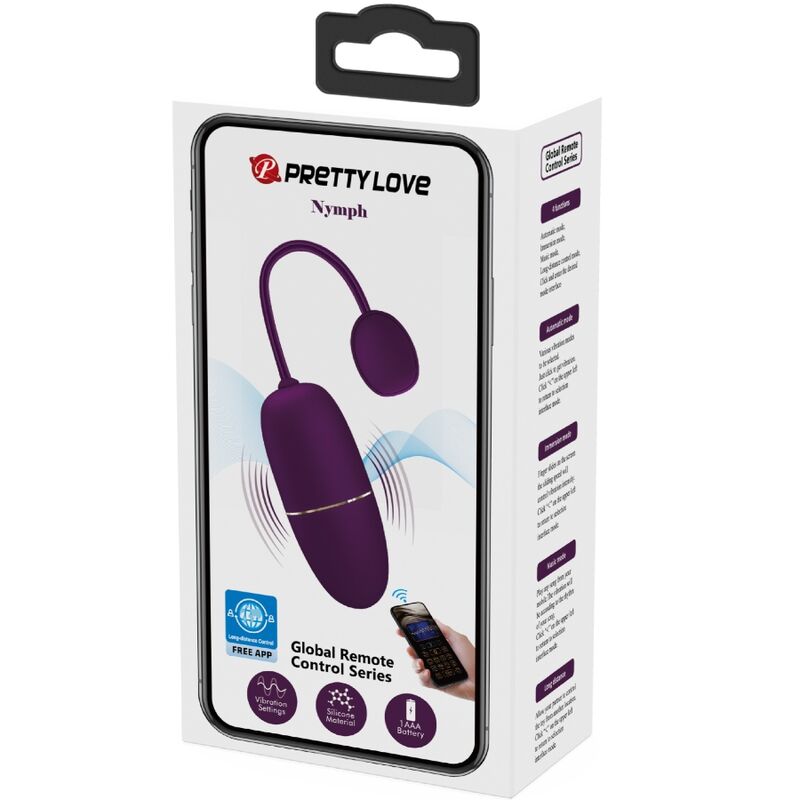 PRETTY LOVE - UOVO VIBRANTE NINFA CONTROLLATO DA APP LILA