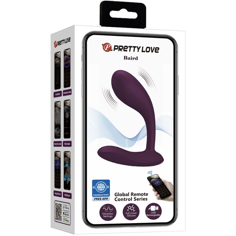 PRETTY LOVE - BAIRD G-SPOT 12 VIBRAZIONI RICARICABILE LILA APP