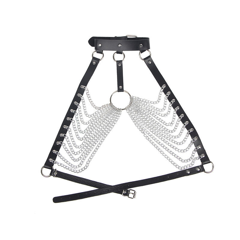 SUBBLIME - ARNÉS DE PECHO CON CADENAS DE ANILLO GRANDES TALLA ÚNICA