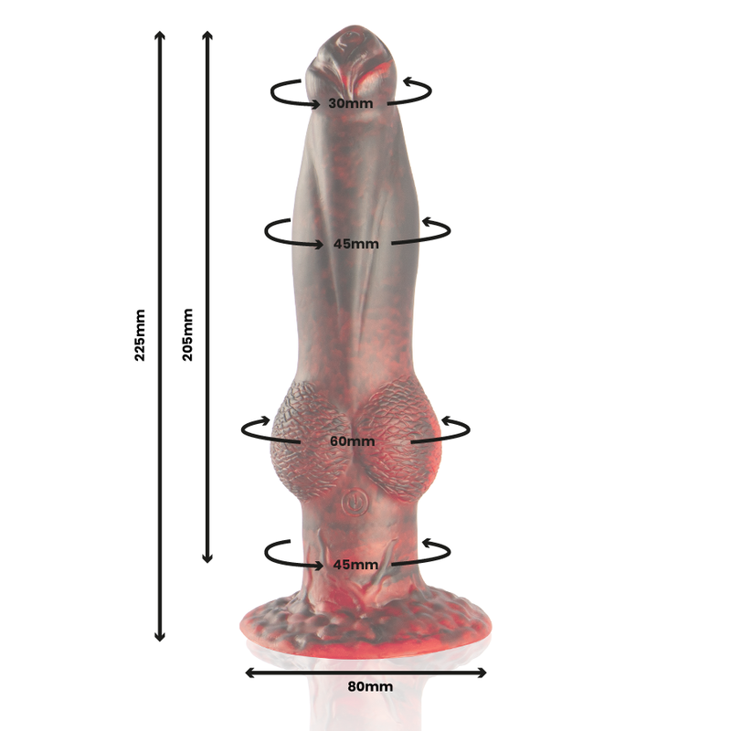EPIC - PROMETHEUS DILDO TITAN IN FLAMES TELECOMANDO RICARICABILE