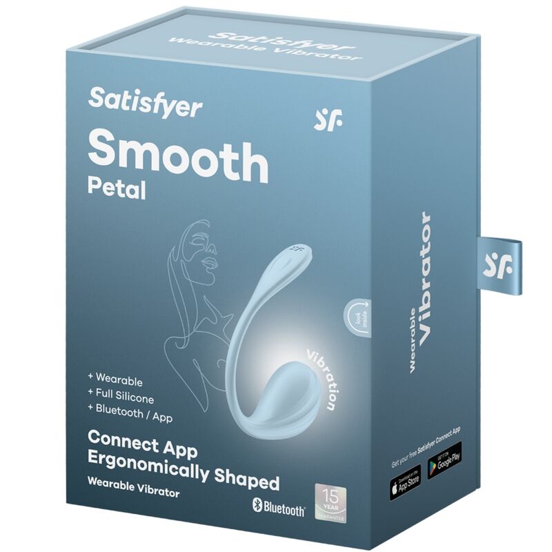 SATISFYER - STIMOLATORE DEL PUNTO G SMOOTH PETAL BLU CIELO APP GRATUITA