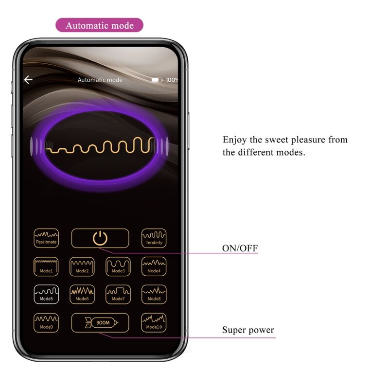 PRETTY LOVE - CASPER PURPLE UOVO VIBRANTE RICARICABILE
