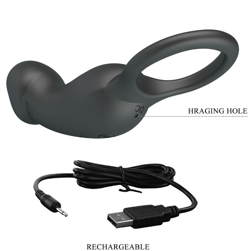 PRETTY LOVE - TRAE RING & VIBRATOR BLACK