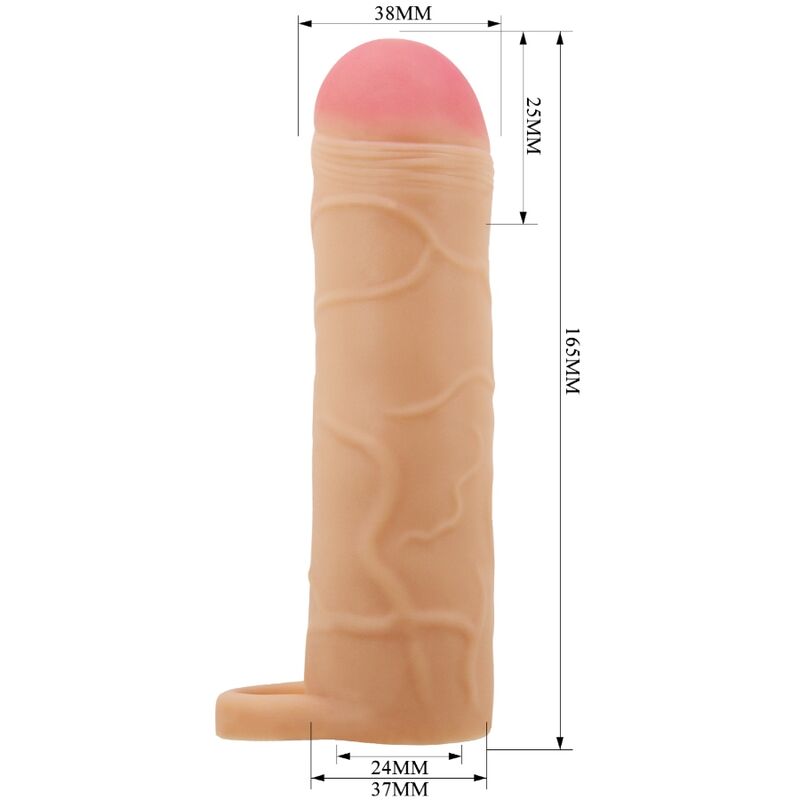 PRETTY LOVE - FUNDA PARA EXTENSOR DE PENE PARA JUANETE, COLOR CARNE