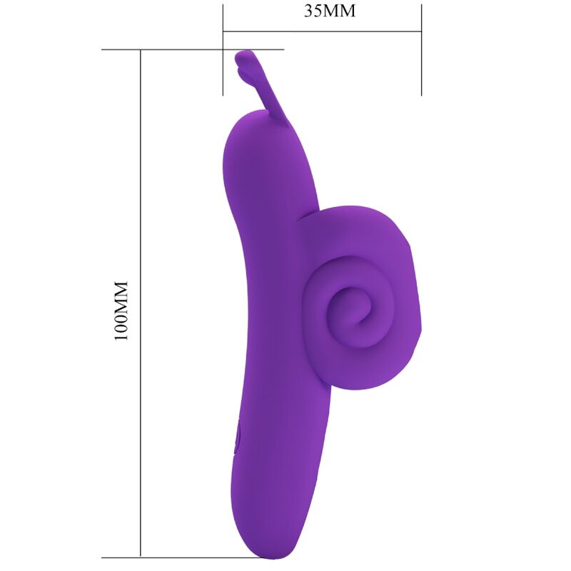 PRETTY LOVE - POTENTE STIMOLATORE PER DITA VIOLA A LUMACA