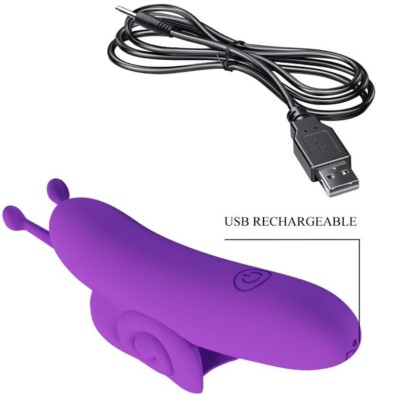 PRETTY LOVE - POTENTE STIMOLATORE PER DITA VIOLA A LUMACA