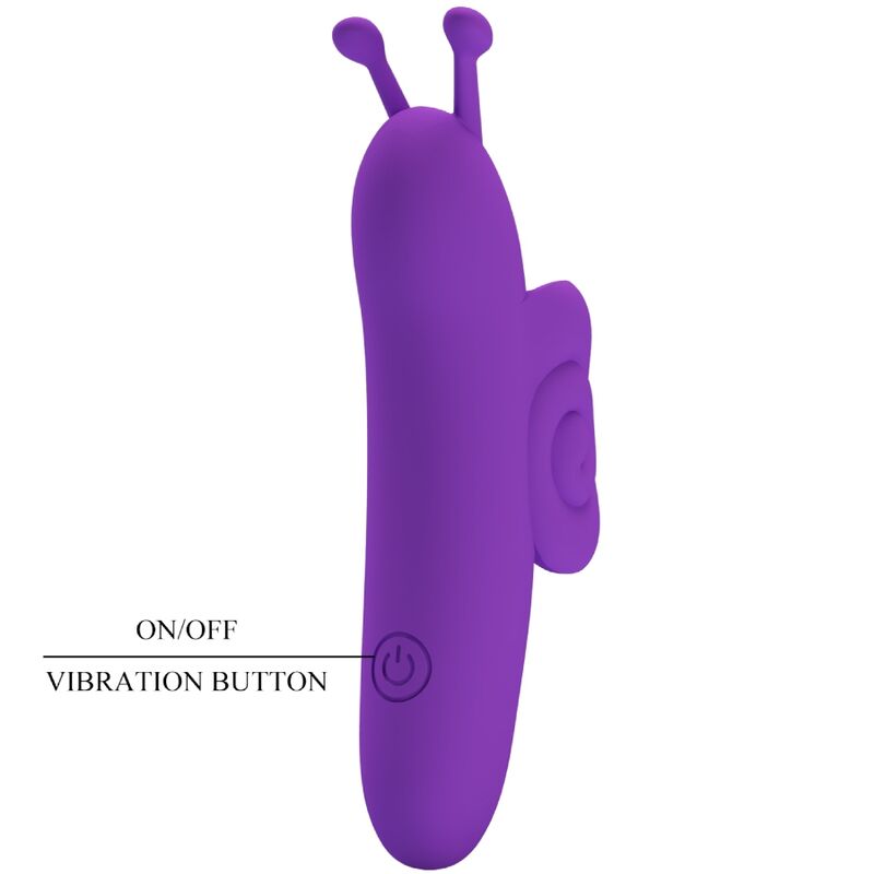 PRETTY LOVE - POTENTE STIMOLATORE PER DITA VIOLA A LUMACA