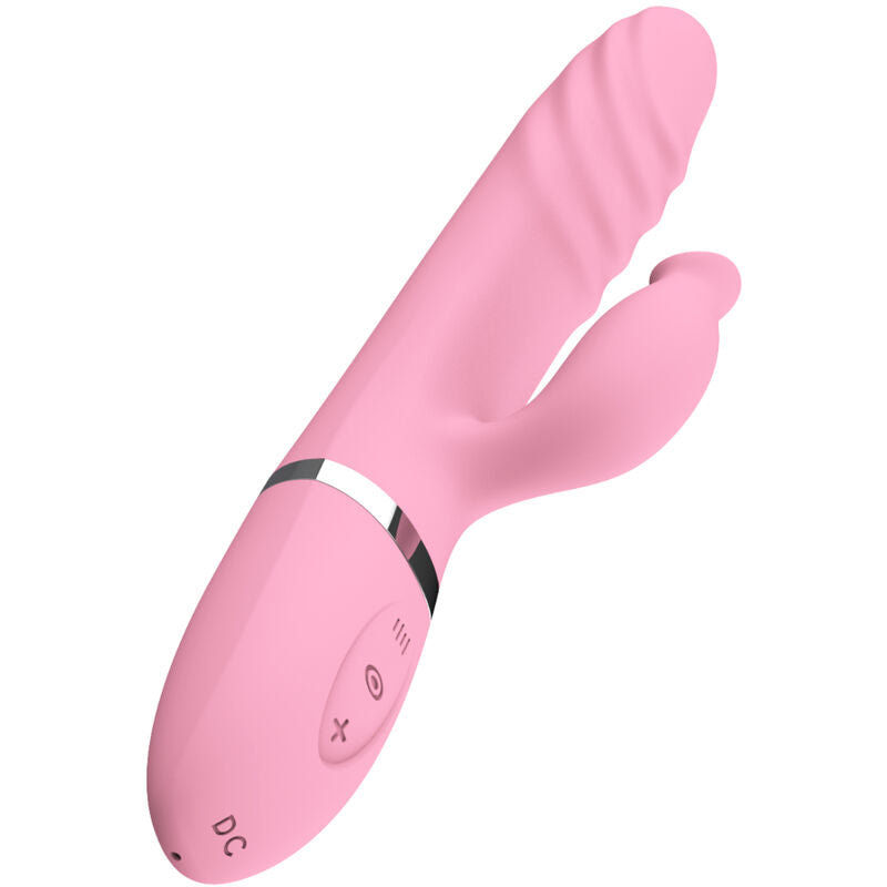 ARMONY - VIBRADOR Y EMPUJADOR CON LENGUA ROSA EFECTO CALOR