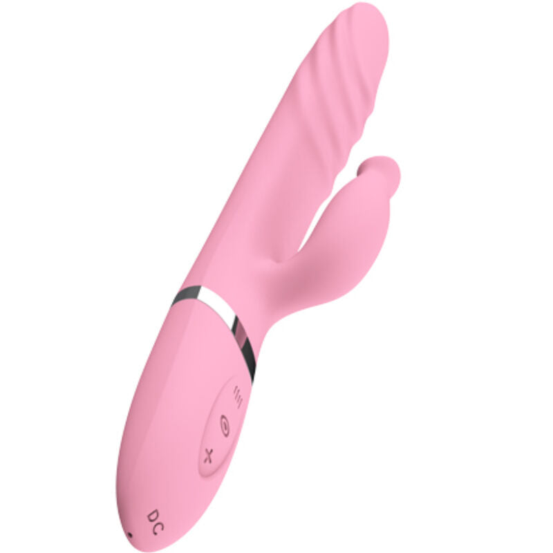 ARMONY - VIBRADOR Y EMPUJADOR CON LENGUA ROSA EFECTO CALOR