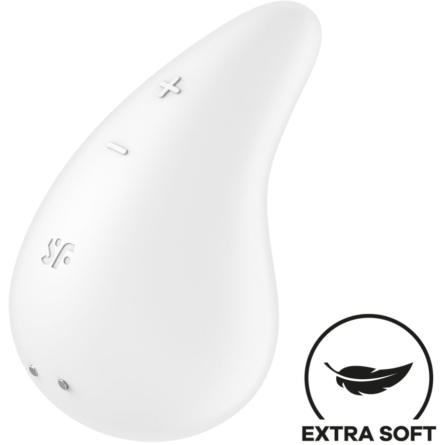 SATISFYER - VIBRATORE A GOCCIA DI RUGIADA DA APPOGGIO BIANCO