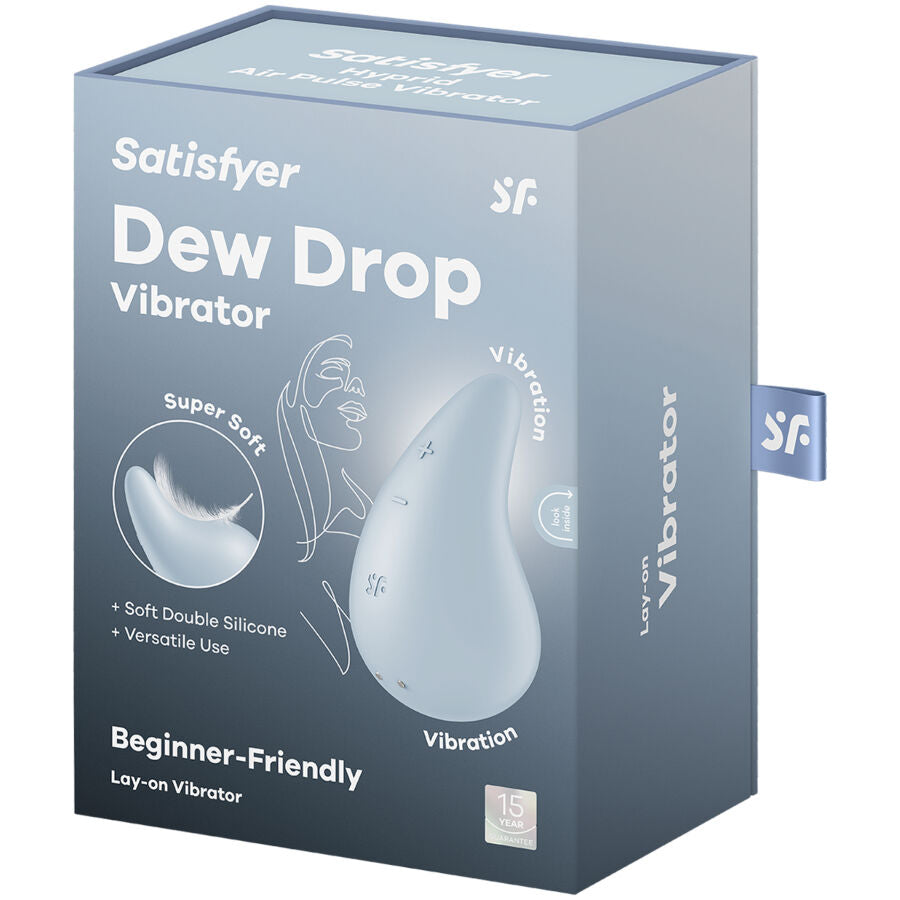 SATISFYER - VIBRATORE A GOCCIA DI RUGIADA DA APPOGGIO BIANCO