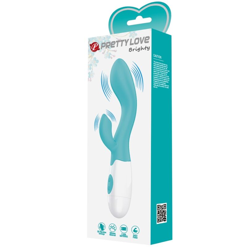 PRETTY LOVE - VIBRATORE PUNTO G LUMINOSO VERDE ACQUA