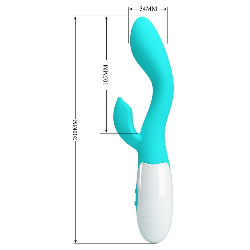 PRETTY LOVE - VIBRATORE PUNTO G LUMINOSO VERDE ACQUA