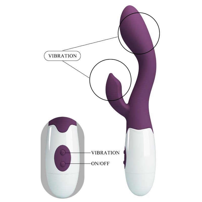 PRETTY LOVE - VIBRATORE PUNTO G LUMINOSO VIOLA