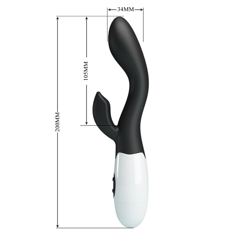 PRETTY LOVE - VIBRADOR DE PUNTO G BRILLANTE NEGRO