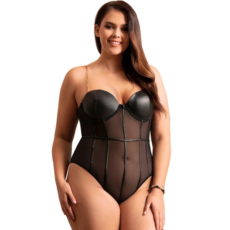 SUBBLIME - BODY DE TIRANTES DE CADENA NEGRA S/M