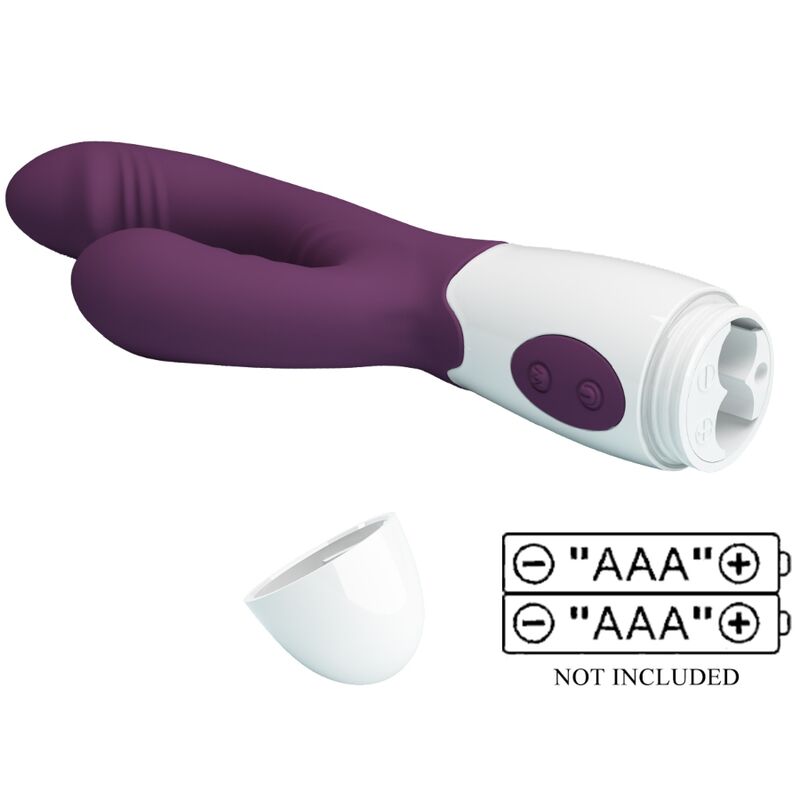 PRETTY LOVE - VIBRADOR CONEJO ANDRE Y ESTIMULADOR DEL PUNTO G MORADO