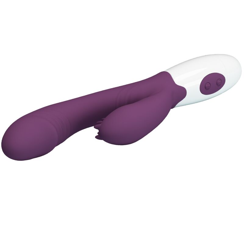 PRETTY LOVE - VIBRADOR CONEJO ANDRE Y ESTIMULADOR DEL PUNTO G MORADO